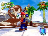 une photo d'Ã©cran de Super Mario Sunshine sur Nintendo Gamecube